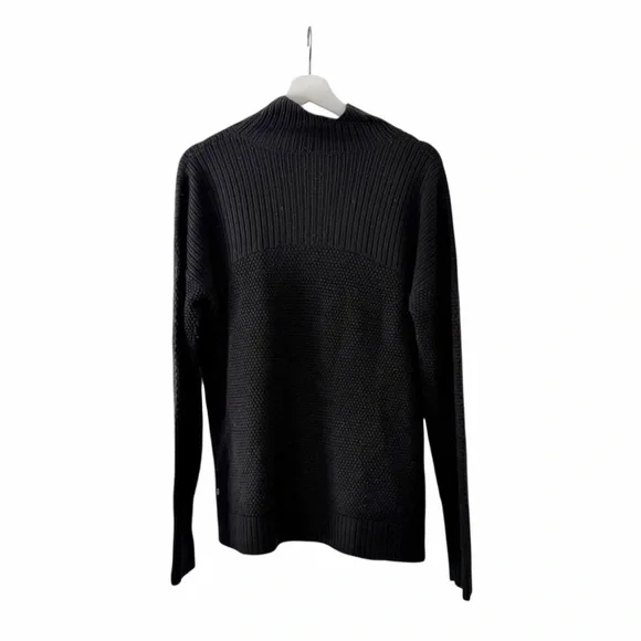 Lululemon Warm & Restore Black Sweater Merino Wool - Picture 4 of 6